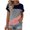 Pink, variant on Langwyqu Womens Color Block Short Sleeve Tops Casual Summer T-Shirt