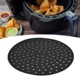 thumbnail image 1 of Silicone Steamer Liners, Long Service Life Easy To Use Anti Slip Round Cooking Fryer Mat  For Kitchen For Indoor Black, 1 of 8