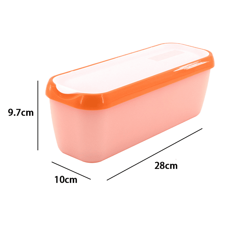  Ice Cream Tub, 1.5 Quart, Ice Cream Storage Freezer Container  With Lids, Double Insulated Reusable Container With Non-Slip Base,  Stackable on Freezer Shelves (Pink): Home & Kitchen