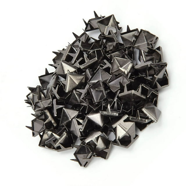 Square Rivet, DIY Bag Leather Crafts, Metal Rivets for Clothing Accessories, 100 PCS 9MM, Gold Silver Gun Color Bronze, Decorative Clothes, Bags, Shoes