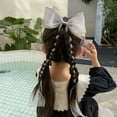 thumbnail image 6 of SPRING PARK Women Girls Korean Ribbon Lace Long Ribbon Hair Bow Hair Clips, 6 of 7