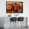 thumbnail image 4 of Canvas Wall Art Lion, Lamb And Cross Canvas Print Artwork Christian Faith Cross Wall Art Paintings Modern Picture Print Unframed for Living Room Dinning Room Bedroom Bathroom Home Decor 12x18inch, 4 of 6
