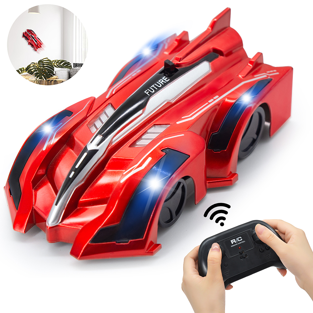 FUNNYFAIRYE Wall Climbing Car Remote Control Car Toys for Kids Dual Mode RC Stunt Car with LEDs