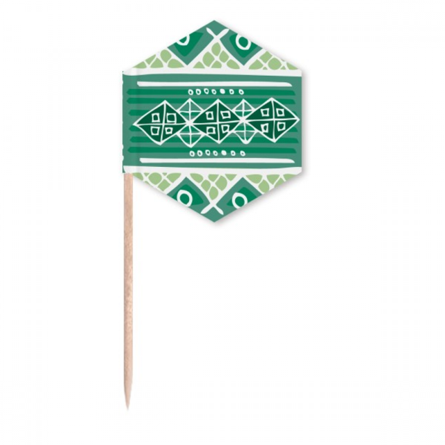 Green Hills Mexico Totems Ancient Civilization Toothpick Flags Cupcake Picks Party Celebration