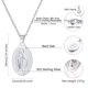 thumbnail image 4 of Collar de plata de ley 925 U7 con la Virgen María y cadena de 50 cm, 4 of 9