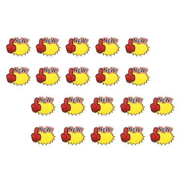 Uxcell 200pcs Retail Star Burst Signs 3.5"x2.8" for Stores, Yellow(NEW)