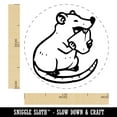 thumbnail image 2 of Happy Rat Eating Cheese Self-Inking Rubber Stamp Ink Stamper - Black Ink - Medium 1 Inch, 2 of 7