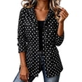 thumbnail image 3 of Tqcoqu Women's Polka Dot Oversized Jacket, Lapel Zip Up Casual Waterproof Coat with Multiple Pockets,Women's,Size S-XXXL, 3 of 8