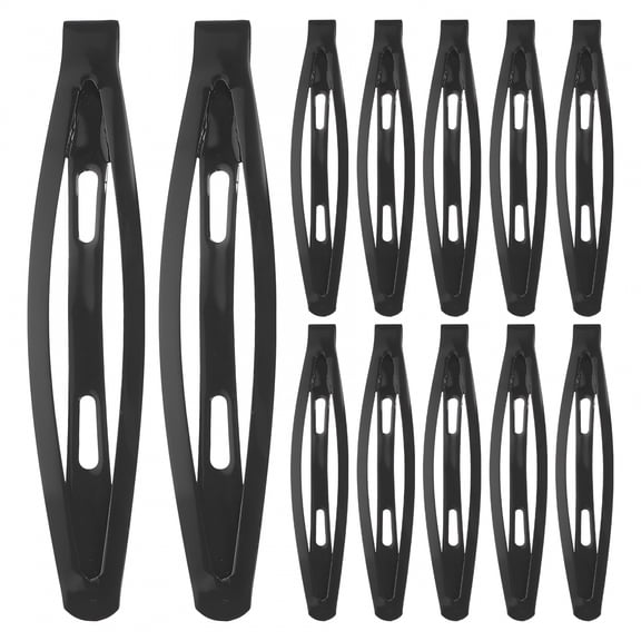 ACDANC 10pcs Hair Clip Professional Hair Pin Hair Styling Tool Beauty Accessories for Girls Women (Black, Size L)