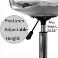 thumbnail image 5 of Clear Acrylic Desk Chair - Armless Office Chair, Height Adjustable, Rolling Chair - Modern Ghost Chair, Perfect for Home Office or Vanity with Swivel Functionl, Single, 5 of 6