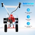 thumbnail image 4 of Gas-Powered Lawn Yard Sweeper, 43cc 2 Stroke Gasoline Powered Road Leaf Sweeper Broom, 1.7HP 8500rpm Artificial Grass Gas Power Cleaner, Hand Push Sweeper, 4 of 22
