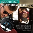 thumbnail image 3 of funbliss Baby Car Mirror Safely Monitor Infant Child in Rear Facing Car Seat,Car Mirror Baby Rear Facing Seat，No Assembly Required, Safer，Best Newborn Car Seat Accessories, Shatterproof, 3 of 5