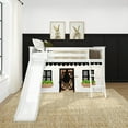 thumbnail image 2 of Low Loft With Easy Slide & Black & White Farmhouse Curtain, White, 2 of 10