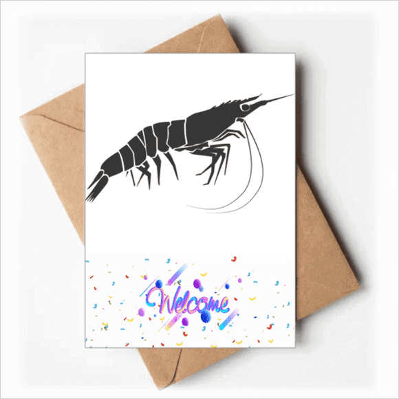 Découvrir le Monde Crevettes Organisme Marin Bienvenue Retour Cartes de Voeux Enveloppes Vierges