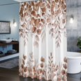 thumbnail image 6 of Brown Eucalyptus Leaves Shower Curtain, Watercolor Spring Summer Botanical Waterproof Shower Curtain Set with 12 Hooks Lightweight Bath Curtains Fabric Bathroom Decor 72x78 Inches, 6 of 9