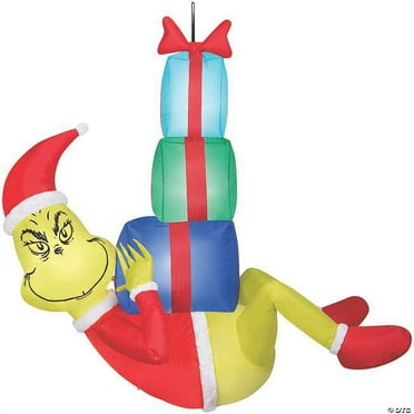 Gemmy G08116740 Gonfiabile Airblown Grinch Con Cane Max – 170x80x115 Cm – Decorazione Natalizia Da Esterno