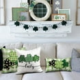 thumbnail image 5 of St Patricks Day Pillow Covers 20x20 Lucky Clover Throw Pillow Clover Cushion Case Decoration for Sofa Couch, 5 of 6
