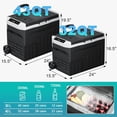 thumbnail image 4 of YHH 32QT(30L) 12 Volt Portable Refrigerator, Electric Cooler 12/24V DC & 110-240V AC, -4°F~68°F Dual Mode Portable Freezer, 12V Car Fridge with Pull Rod & Wheels for Camping Truck RV Boat, 4 of 4