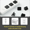 thumbnail image 4 of OFEFE 30 Pcs Electrical Outlet Covers Baby Proofing Kit - ABS Plastic Child Proof Outlet Plugs with 3 Prongs & Hidden U Ring Design, Safety Socket Covers for Home Office Bulk Pack (Black), 4 of 7