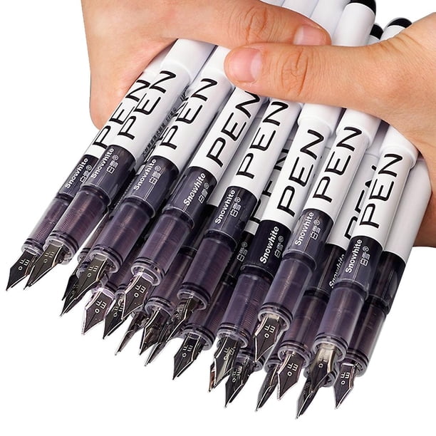 Pluma estilográfica con punta Ef para escritura de estudiantes, bolígrafo de tinta suave de gran capacidad, papelería