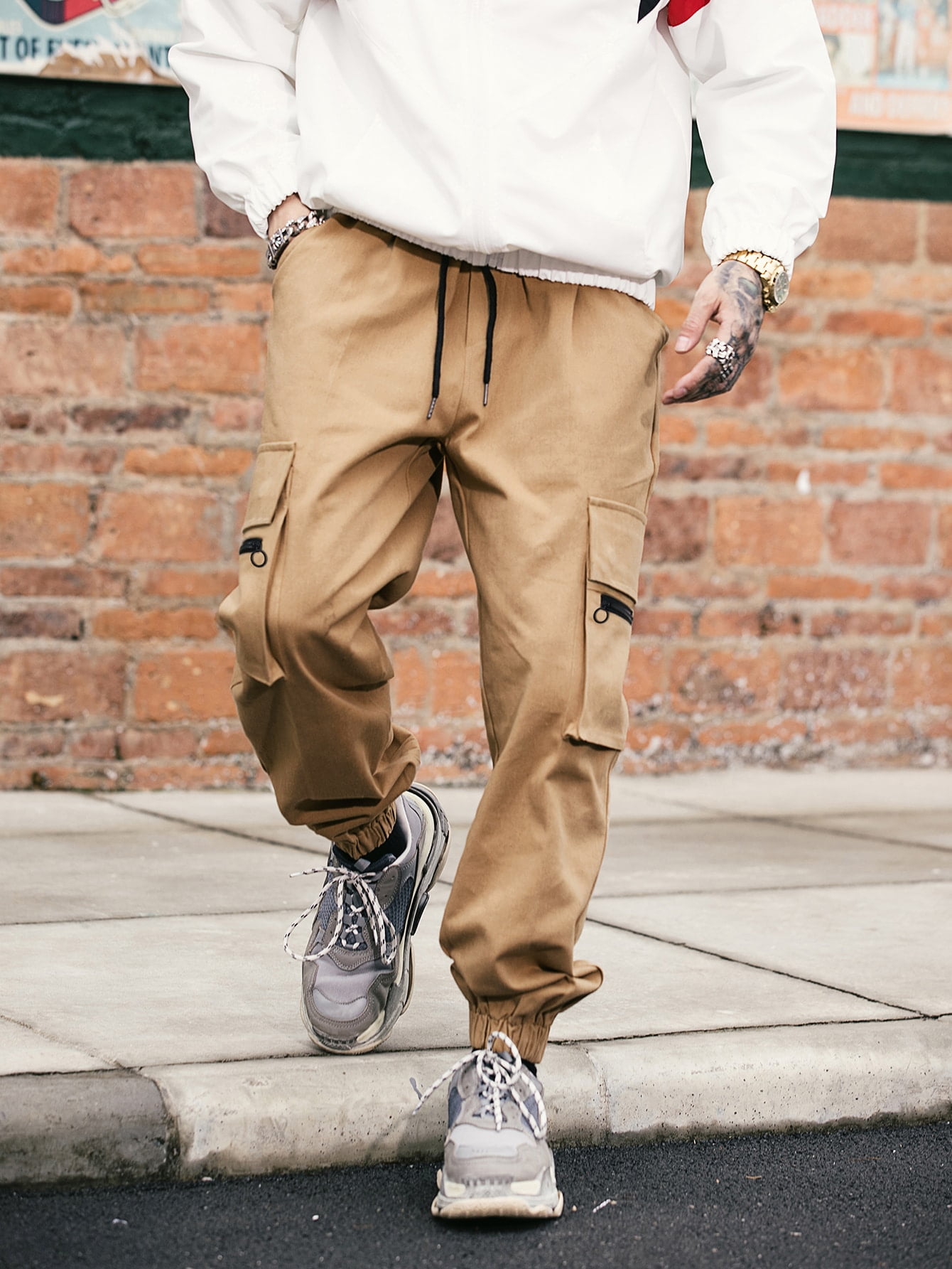 Men Slant Pocket Cargo Pants - Walmart.com