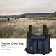 thumbnail image 5 of Bolsa de pecho para hombre, chaleco funcional para niño de la calle, chaleco táctico de hip-hop para viaje, color azul JShteea Para Estrenar, 5 of 6