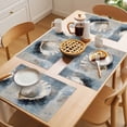 thumbnail image 5 of Abstract Seashells Placemats Set of 12 Coastal Nautical Modern Oil Painting Place Mats Indoor Wipeable Table Mats Washable Cloth Dining Table Placemats for Kitchen Holiday Party Home Decor 13x19 Inch, 5 of 9