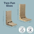 thumbnail image 4 of TRIXIE 17.7" L-Shaped Cat Scratching Board with Catnip & Silvervine, Reversible Corrugated Cardboard Scratcher with Built-In Ball Toy, Multi-Angle Scratch Pad, 4 of 7