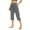 Dark Gray, variant on Frostluinai Capri Yoga Pants for Women Casual High Elastic Waist Pants Soft Solid Color Capris Plus Size Workout Leggings with Pockets