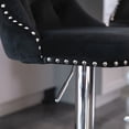 thumbnail image 4 of HUMEHA Set of 2 Swivel Barstool Black Silver Leg Adjustable 25-33", 4 of 11