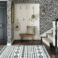thumbnail image 6 of Moynesa 4'x6' Boho Moroccan Living Room Rug 4x6ft,Washable Black White Rugs for Bedroom Non-Slip,Low-Pile Soft Tribal Area Rug for Dining Room Playroom Entry Indoor Carpet, 6 of 7