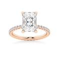 thumbnail image 5 of ESTE ORIGIN 2.5CT Radiant Cut Lab-Grown Diamond Engagement Ring Set – Bridal Wedding Ring Set in 18K Rose Gold Solitaire Stackable Ring Set for Her US 10, 5 of 10
