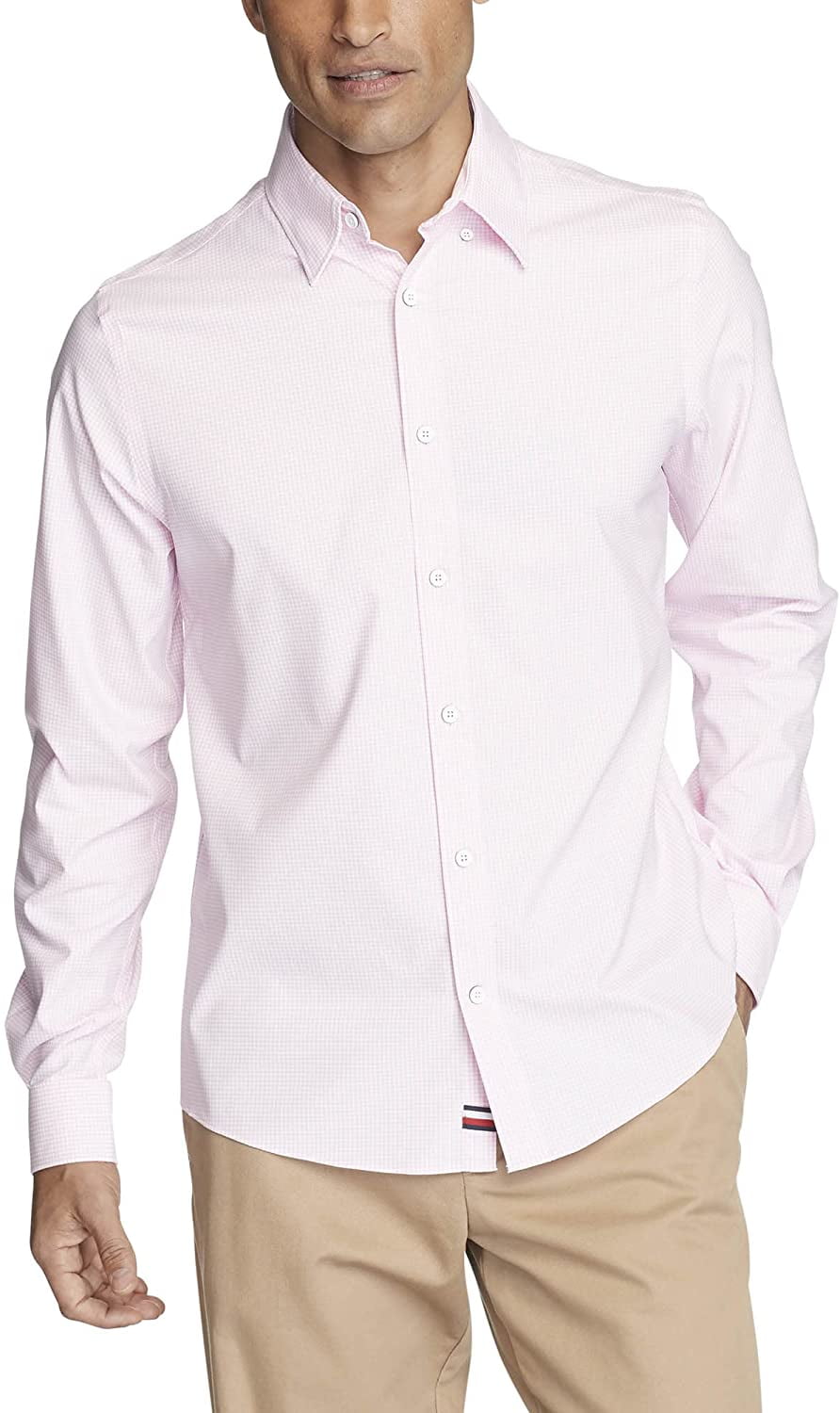 Tommy Hilfiger Mens Dress Shirt Athletic Fit Tech Non Iron No-Tuck Stretch 17-17.5 Neck Rose - Walmart.com Tommy Hilfiger Mens Dress Shirt Athletic Fit Tech Non Iron No-Tuck Stretch 17-17.5 Neck Rose - Walmart.com