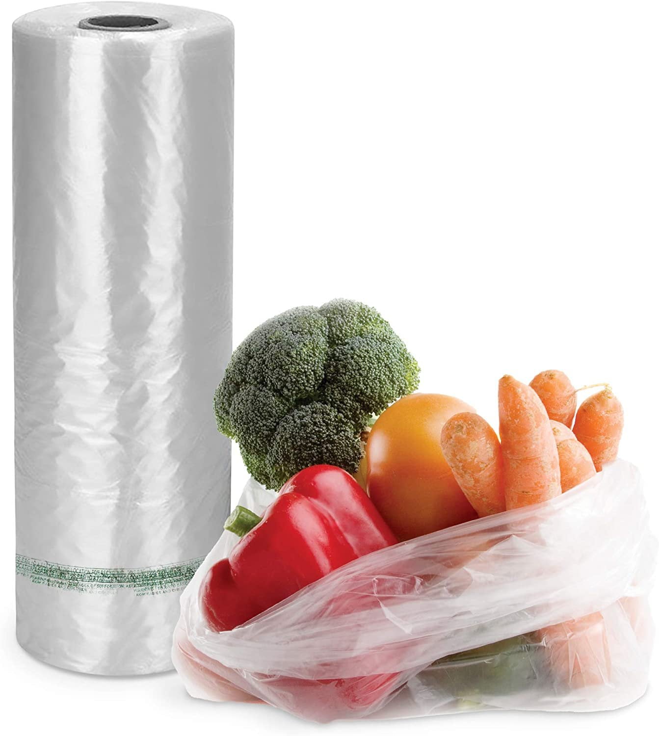 1 Roll Pastries Basix Bread Storage 680 Count Grocery Vegetables Clear Disposable Plastic Produce Bags On A Roll 12 X 20 Size Great for Fruits 