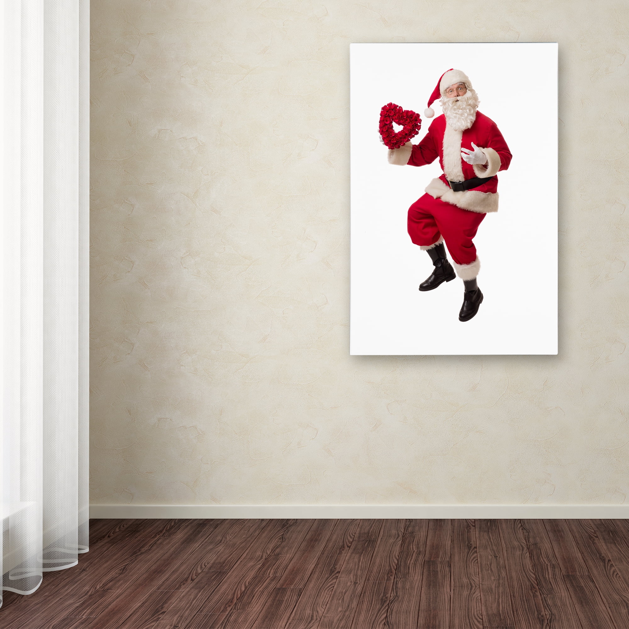 Trademark Fine Art 'Santa-heart4-14013' Canvas Art by Ed Wheeler