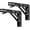 2PCS Black A23, variant on 2026 NEW Folding Shelf Brackets, 8" Black Collapsible L Brackets Wall Mounted for Garage Shelves, Heavy Duty Steel Support 300 lbs