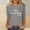 Gray, variant on Three Quarter Sleeve Tops for Women Plus Size Pullover Tunic Casual,Graphic Dressy Summer Juniors T-Shirts Gift