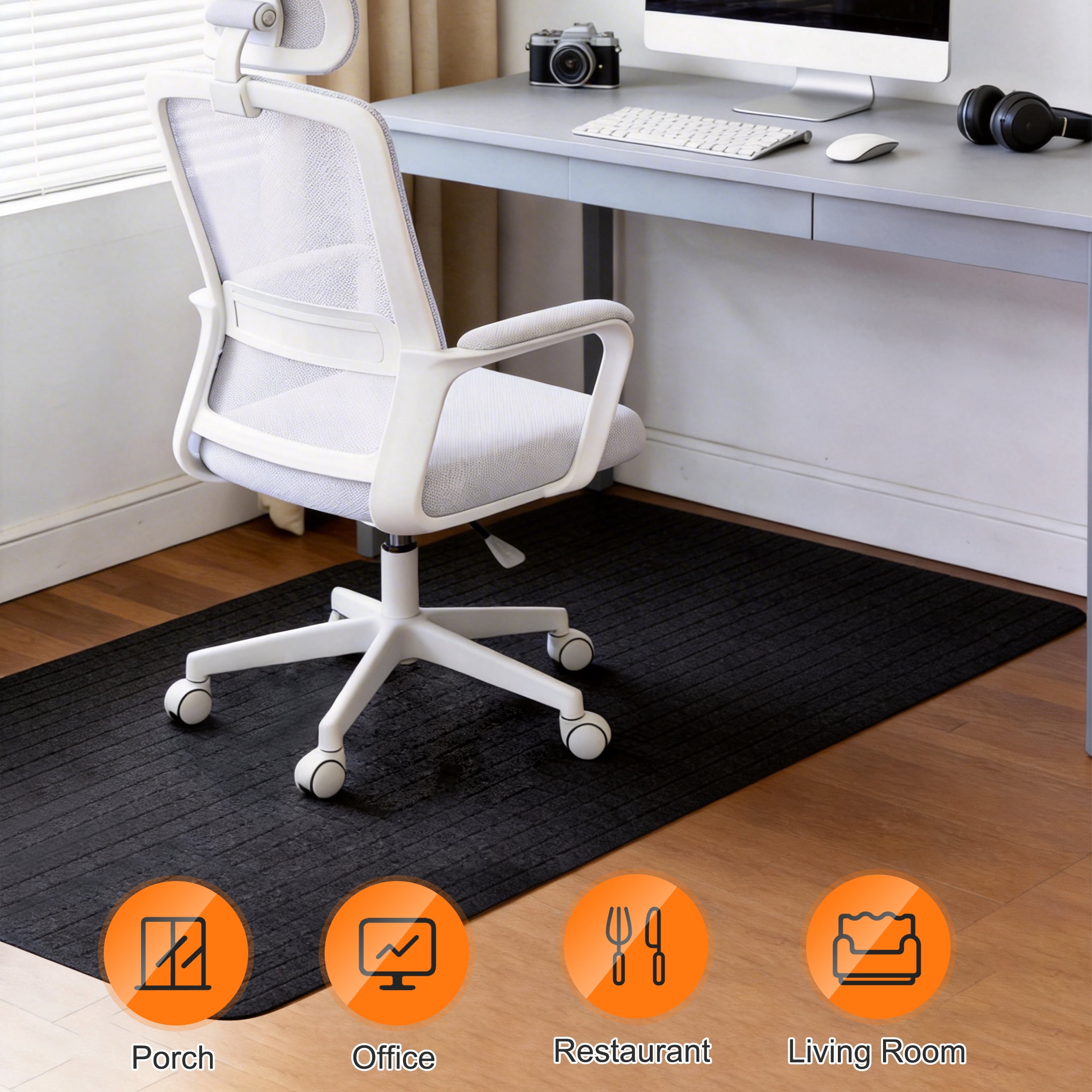 Office Chair Mat for Hardwood & Tile Floor, 55" x 35" Desk Computer Gaming Chair Mat for Carpet, Large Non-Slip Floor Protection Mat