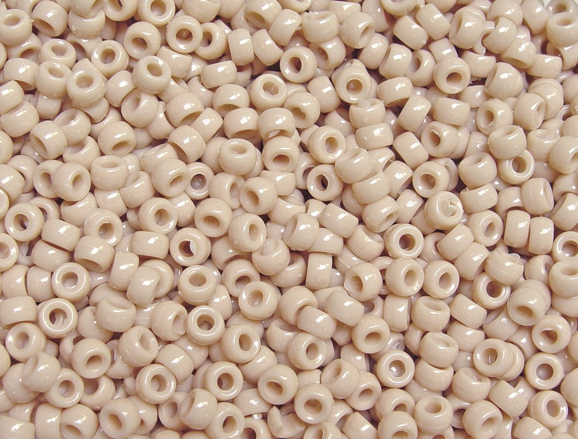 1,000 Matte Opaque White 6.5x4mm Mini Pony Beads for school church crafts jewelry Made in USA