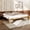 Maple-No Headboard, variant on FitStand Queen Japanese Joinery Bed Frame with Headboard, Solid Rubberwood, 1500 LBS Heavy Duty, FSC & SGS Certified, No-Tool Setup, Hidden Storage, USB-A/C Port, No Box Spring Needed, Maple