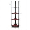 thumbnail image 4 of Furinno Turn-N-Tube 5 Tier Corner Display Rack Multipurpose Shelving Unit, Dark Cherry/Black, 4 of 9