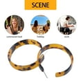 thumbnail image 5 of Acrylic C-shaped Hoop Earring Korean Retro Leopard Print Round Hoop Earrings Jewelry Accs for Women Men Daily Wear, 5 of 8