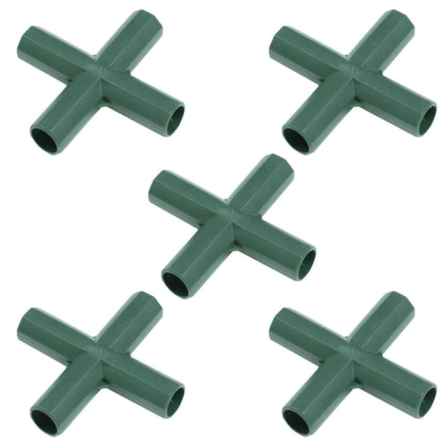Hbdhejl Plastic Connectors For Greenhouse 3 Way 4 Way And 5 Way Joints With Sturdy Support Poles Gardening Accessory Kit 5Pc Set