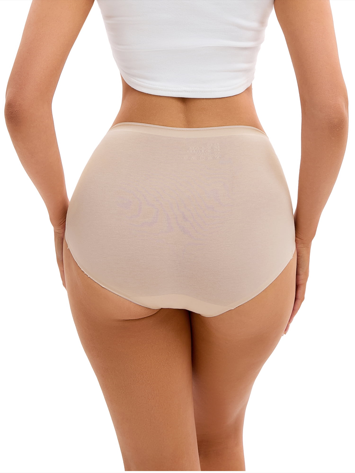 Unique Bargains Women's Hi-Cut High Waist Briefs Breathable Panties Underpants L Khaki