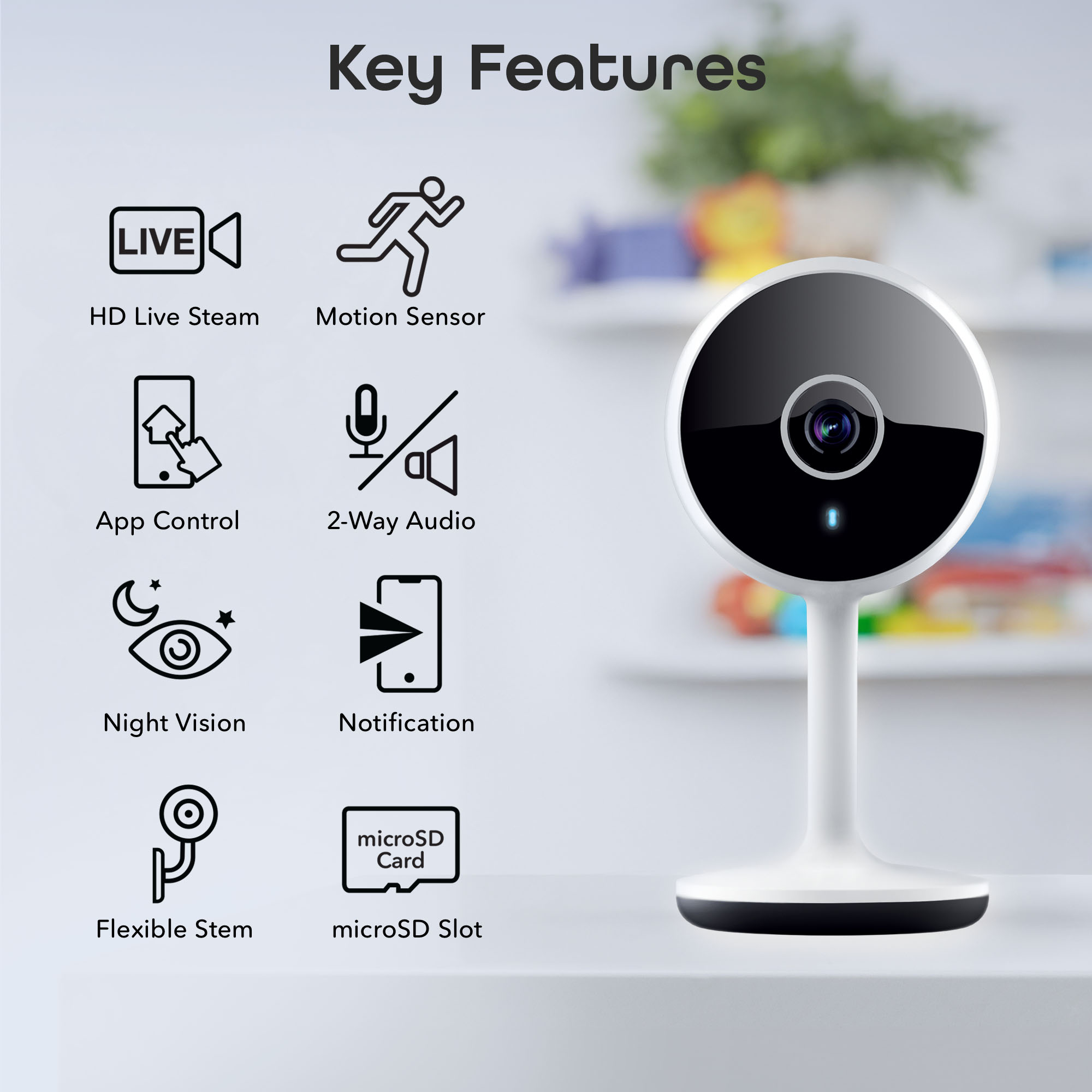 Geeni Vivid Indoor Smart WiFi Security Camera 2-Pack HD photo 4