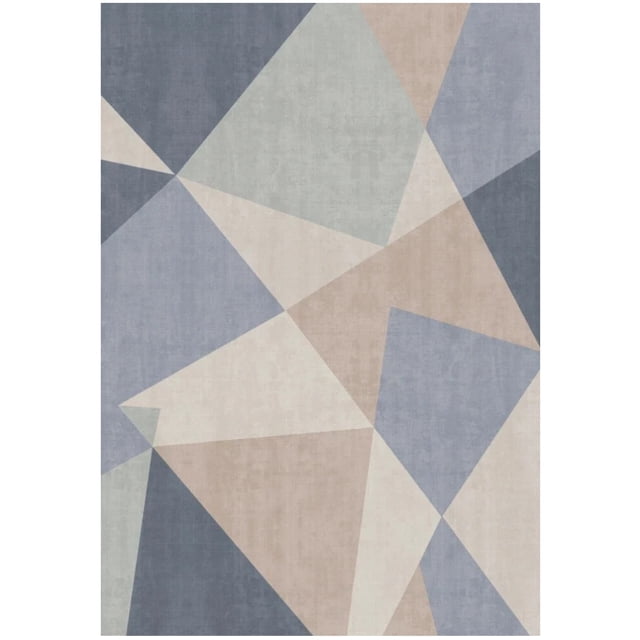 Tapete Decorativo Triangle Multicolor - 200 x 300 cm - Alfombra Grande Saffron Looms
