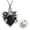 Customize, variant on Simulated Birthstone Rose Flower Cremation Urn Necklace for Ashes Simulated Birthstone Heart Memorial Cremation Ash Jewelry Keepsake Pendant Necklace