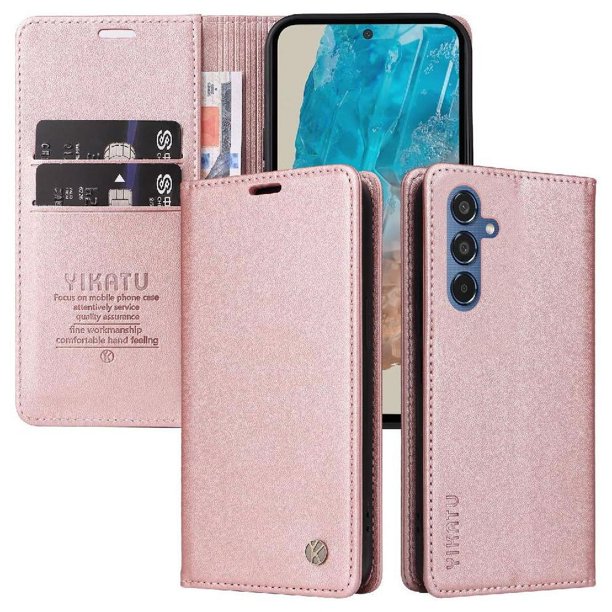Funda para Samsung Galaxy M35 Estuche de Cuero PU Tipo Cartera con Ranuras para Tarjetas y Cierre Magnético
