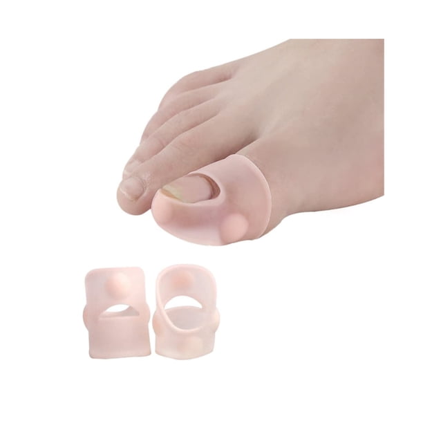 Juego de corrección de uñas encarnadas, 4 pares de herramientas de silicona elástica para corrección de uñas encarnadas Tratamiento de paroniquia gruesa Corrector Cubre dedo gordo del pie