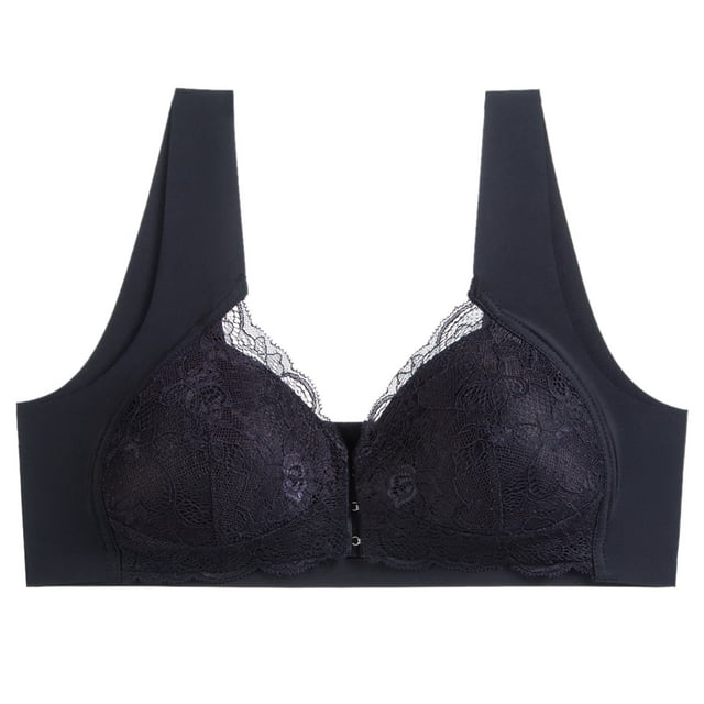 2025 Front Closure Shaping Bra: No Underwire 5D Lift Technology, Plus Size Traceless Lace Full Coverage - Breathable Support for Mature Women